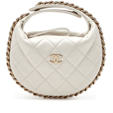 white round chanel bag|Chanel pre owned bags.